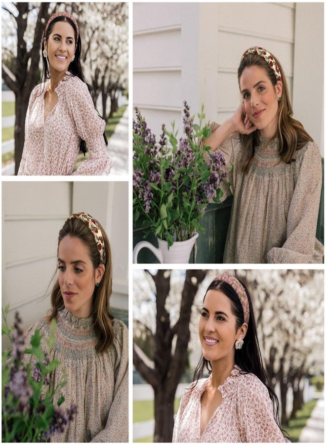 AIBFRID 4-Pack Trendy Vintage Floral Headbands for Women, Wide Soft Padded Boho Hair Bands, Retro Style Hair Accessories for Women & Girls, Ideal Gift - Image 5
